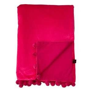 pink velvet throw