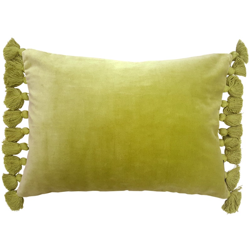 Velvet Tassel Trim Cushion Oblong Velvet Cushion Cushion Etsy UK