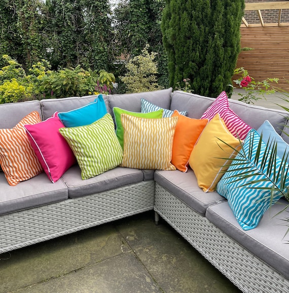 Buy Outdoor Cushions Waterproof Outside Pillow Stripe Garden Cushions Furniture Decor Retro Garden Cushions Waterproof Cushions for Outdoor Online in India Etsy