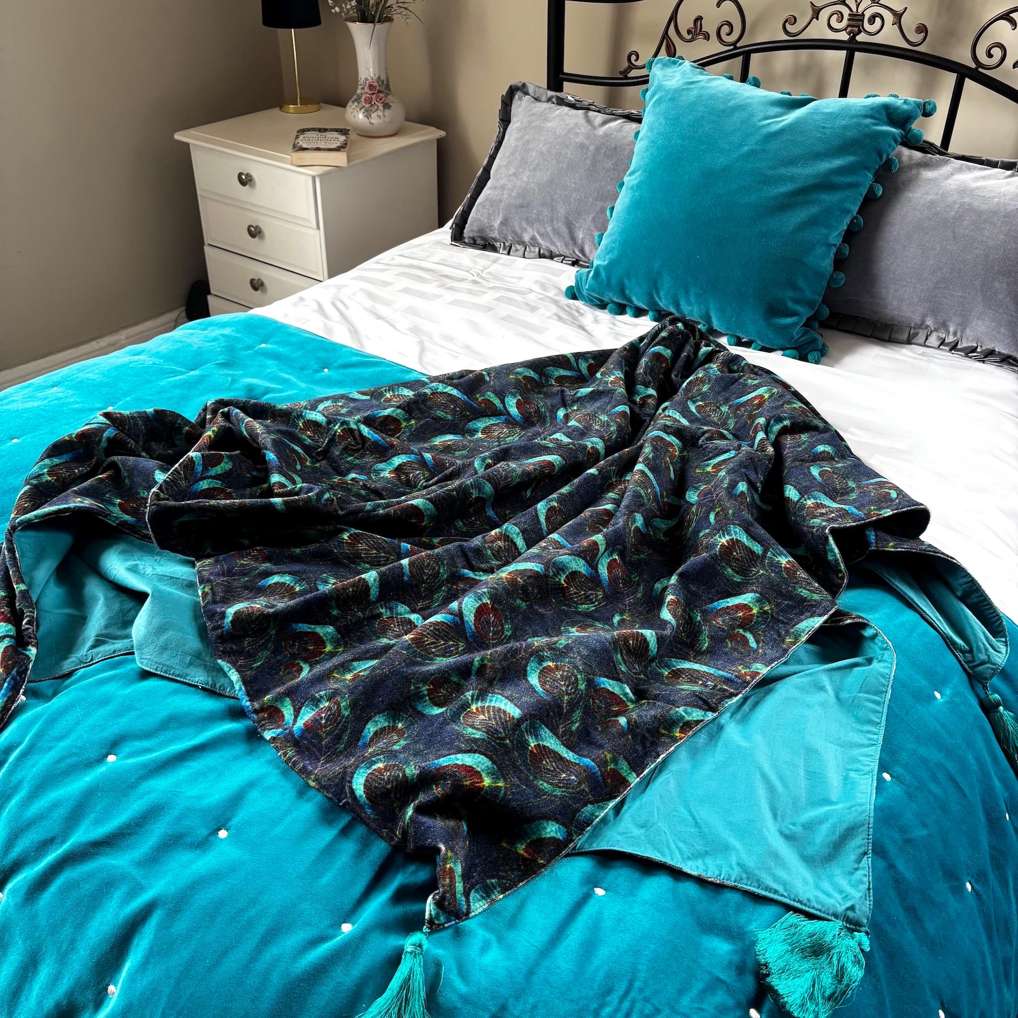 Set Di Biancheria Da Letto In Velluto Trapuntato, Per Letto King - Foto 5