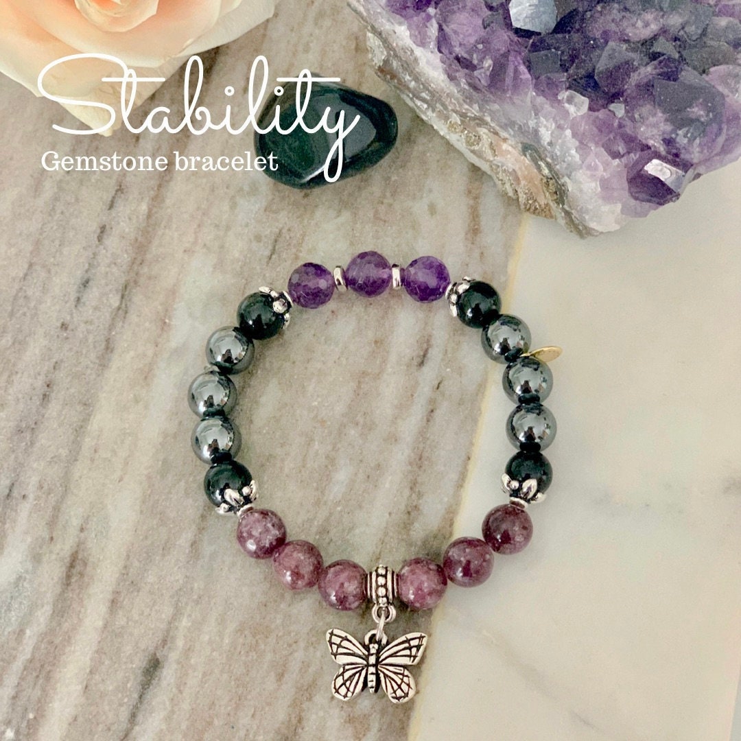Stability Gemstone Mala Bracelet crystal Healing - Etsy