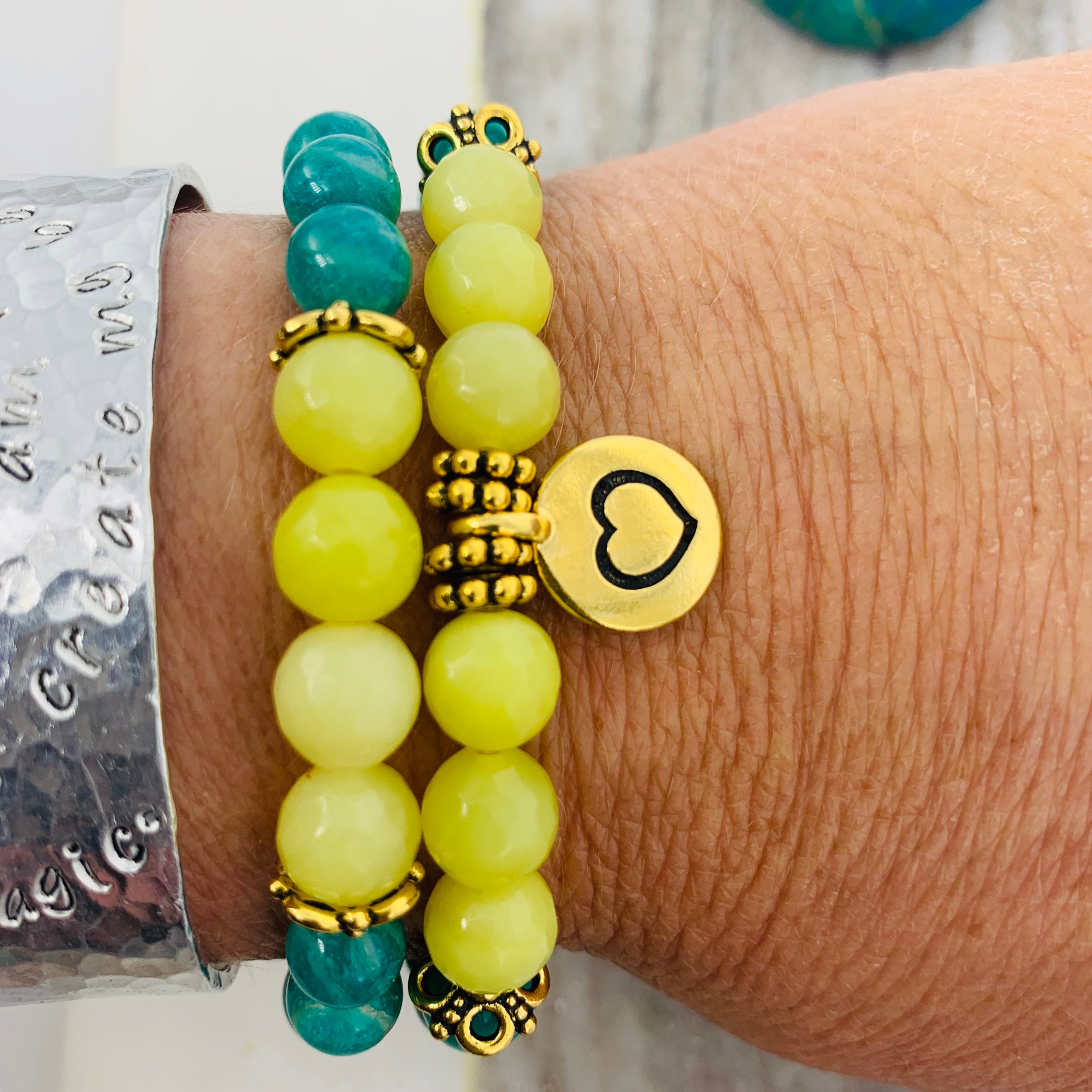 BE JOYFUL Gemstone Mala Wrap Bracelet/Crystal Healing Etsy