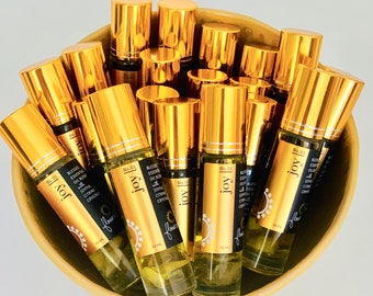 JOY ESSENTIAL OIL Roller Blend with Joyful Citrine Crystals / Perfume Oil for Joy/ Fragrance Oil for Joy / Joy Aromatherapy Oil / Gift Joy
