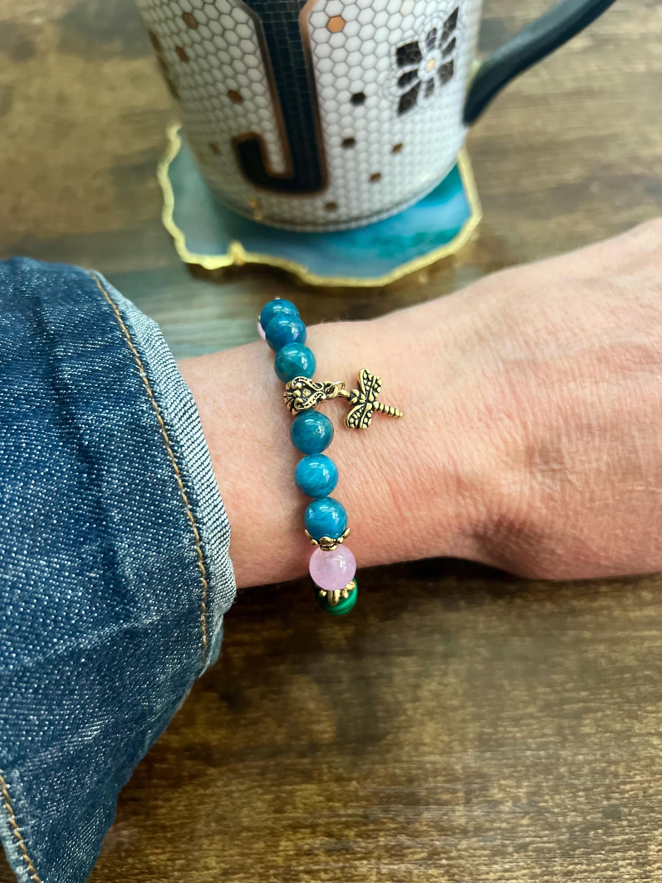HARMONY Gemstone Bracelet\Beaded Stretch Bracelet\Crystal Healing Bracelet\Mala Bracelet\Manifesting Bracelet\Self-Realization