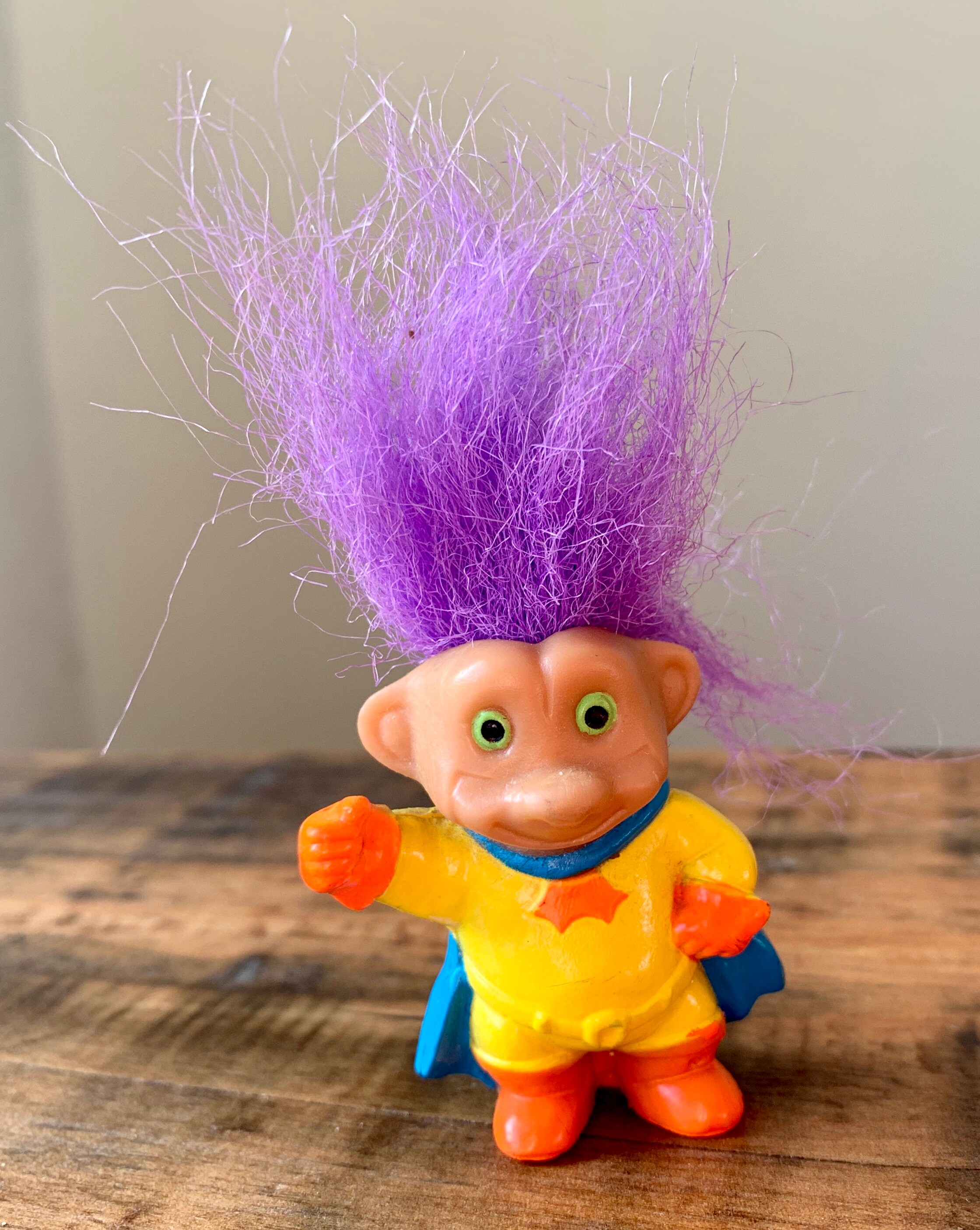 Vintage Soma 1980s 1990s Purple Hair Superhero Troll Etsy