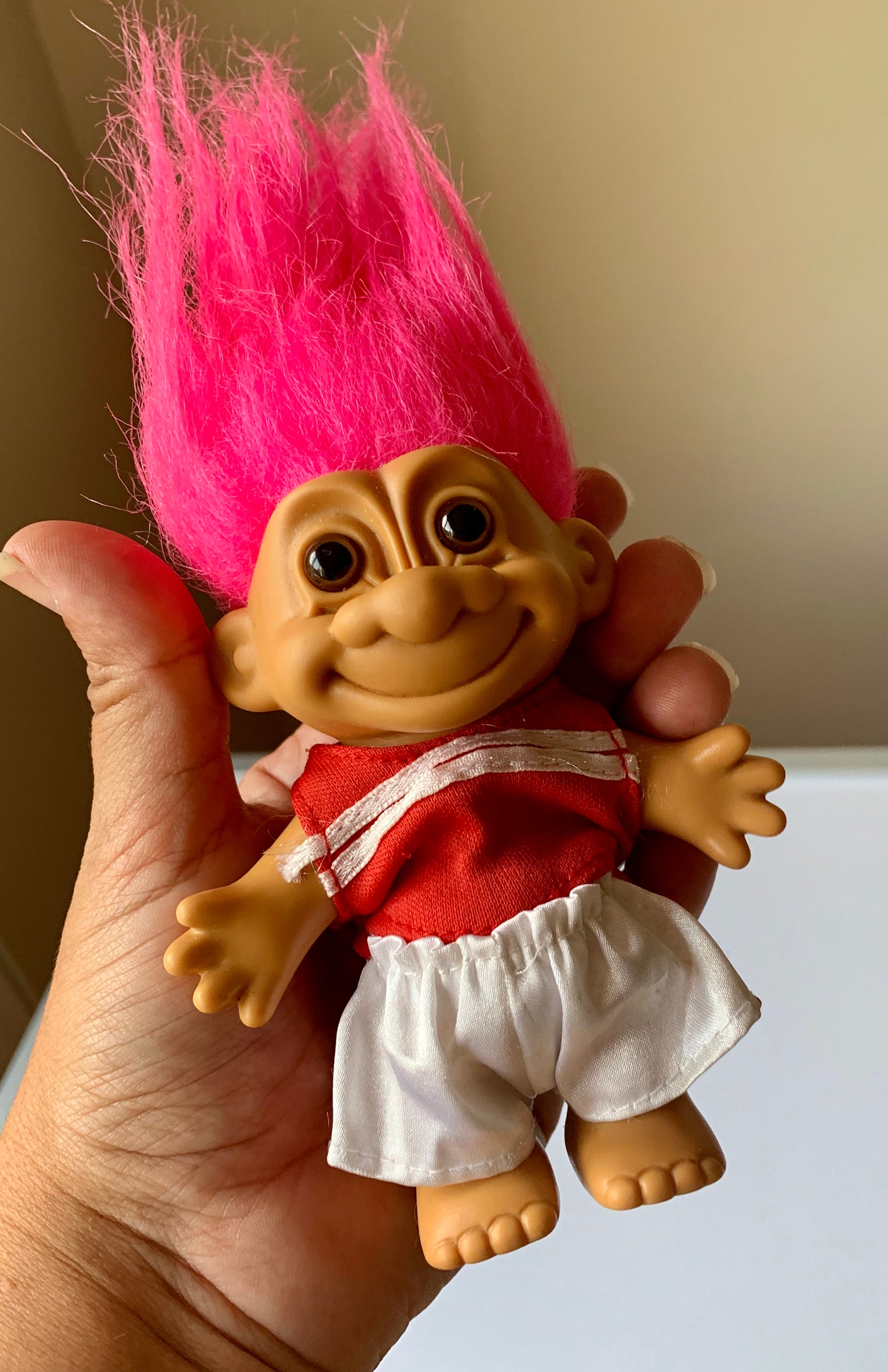 Vintage 1980s 1990s Russ Pink Hair Troll Doll Figure | Etsy