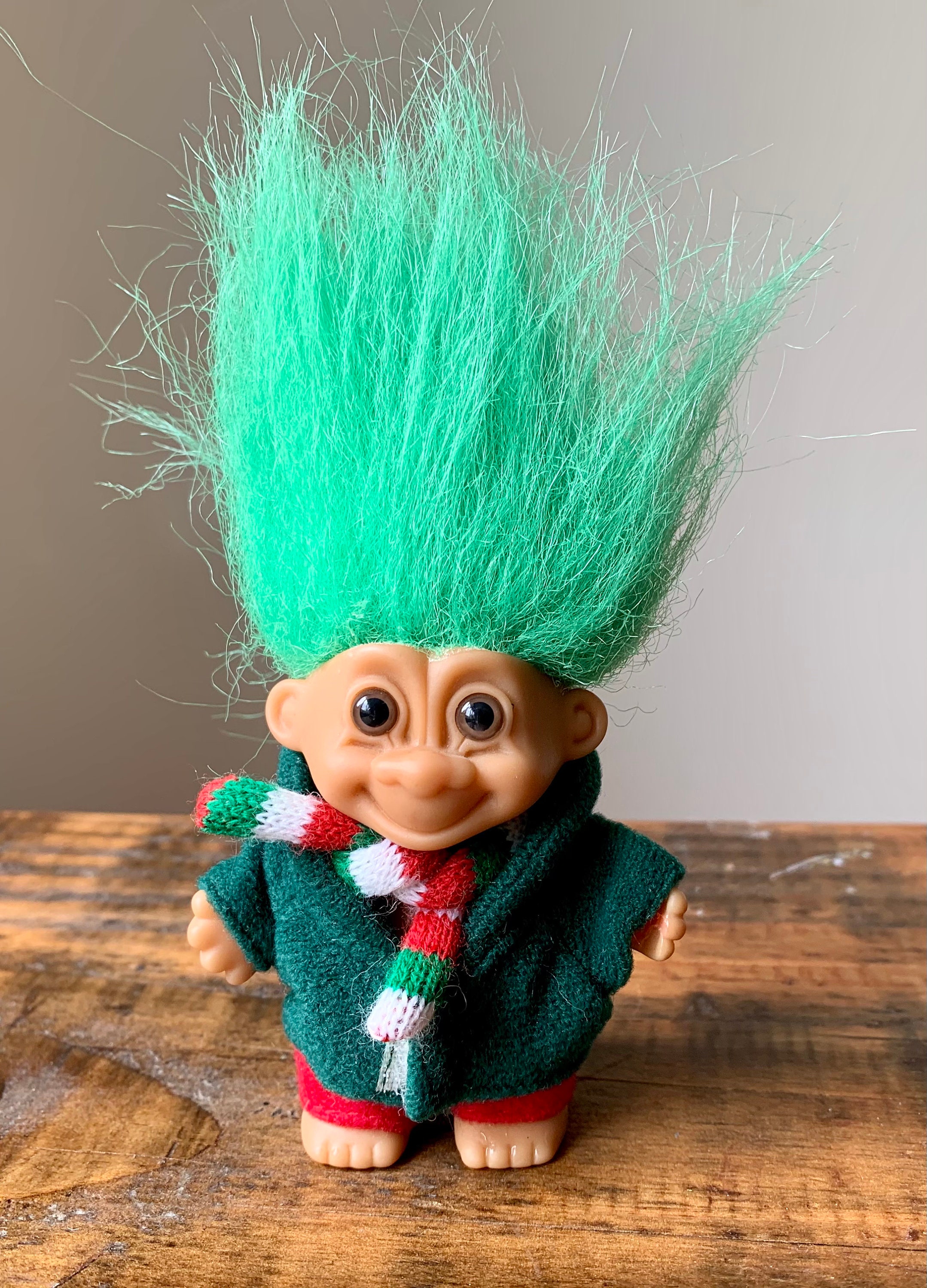 Vintage 1980s 1990s Russ Green Hair Troll Doll Figure | Etsy