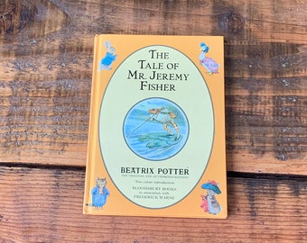 Vintage, 1993, F Warne And Co., Beatrix Potter, The Tale Of Mr Jeremy Fisher, Illustrated, Children's, Hard Back, Book, Miniature, Present