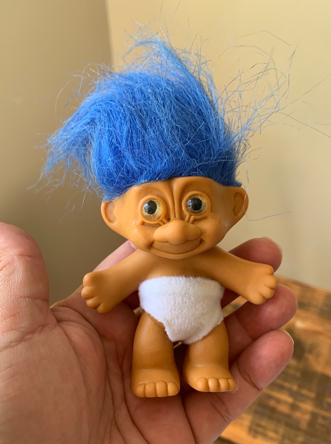 Vintage 1992 Blue Hair Russ Baby Troll Doll Figure | Etsy
