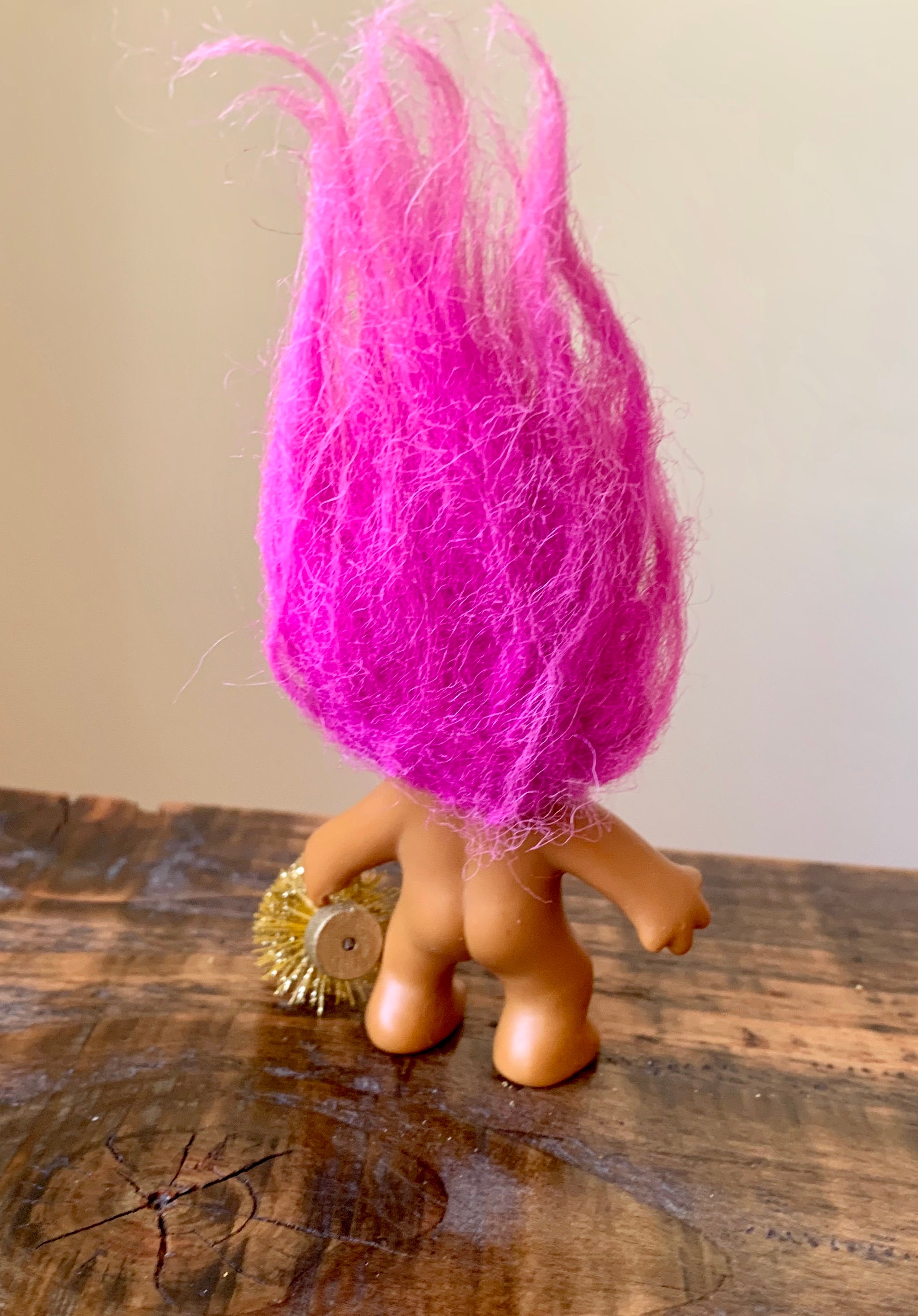 Vintage 1980s 1990s Pink Hair Troll Doll Figure With | Etsy