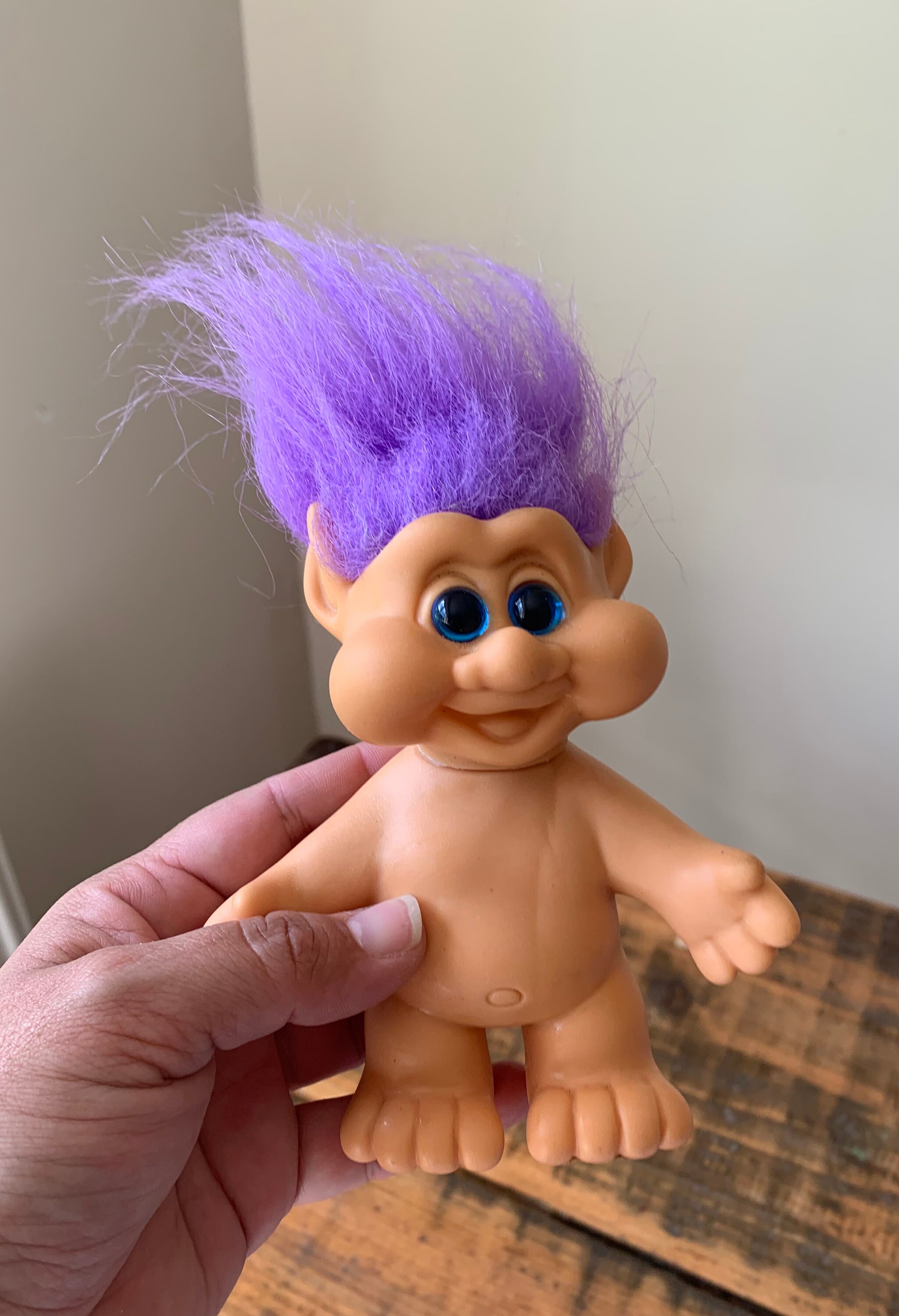 Vintage 1991 ITB Purple Hair Plastic Troll Doll Figure Etsy