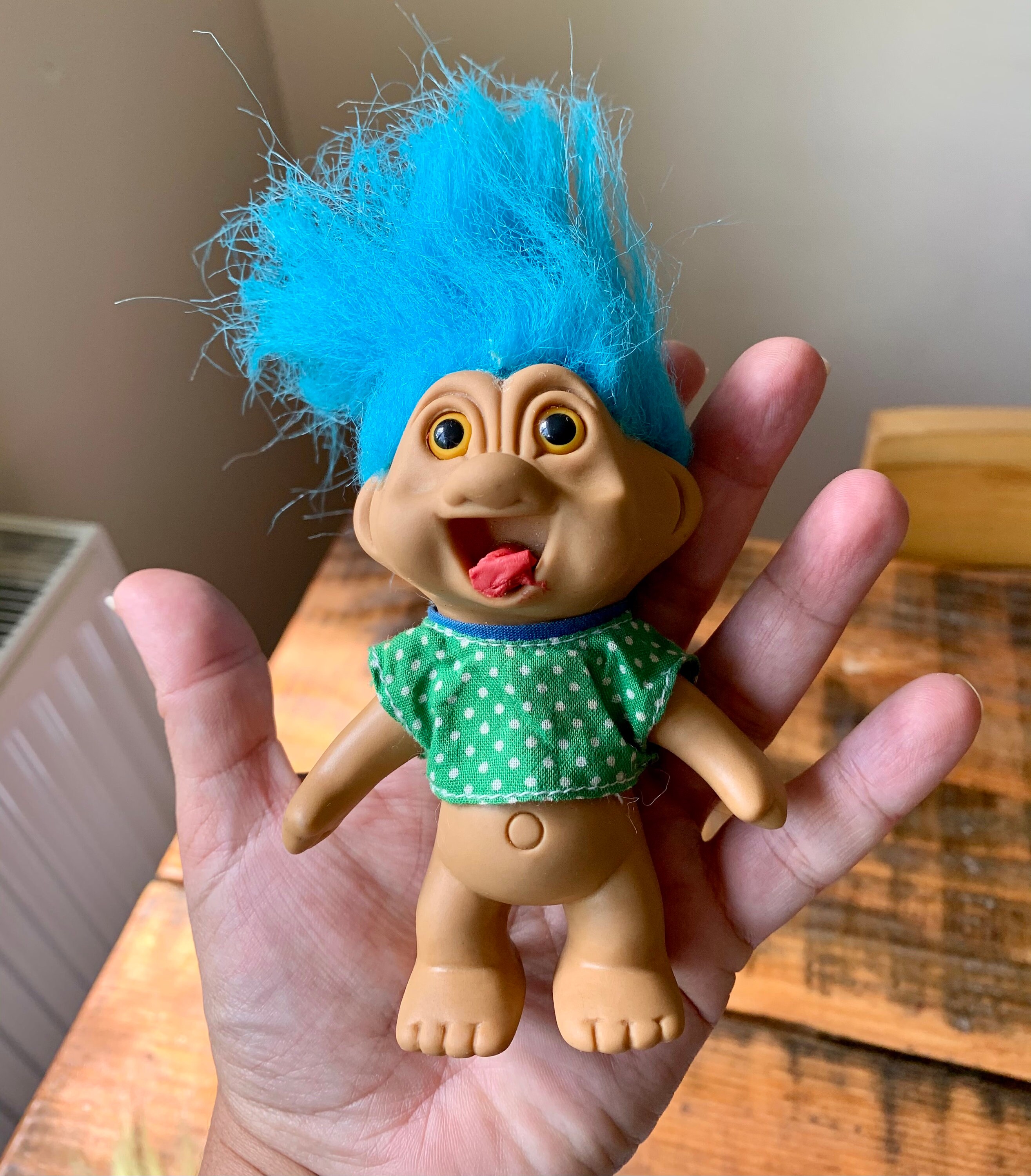 Vintage 1991 T.N.T Pelo Azul Dude Troll Muñeca Figura | Etsy