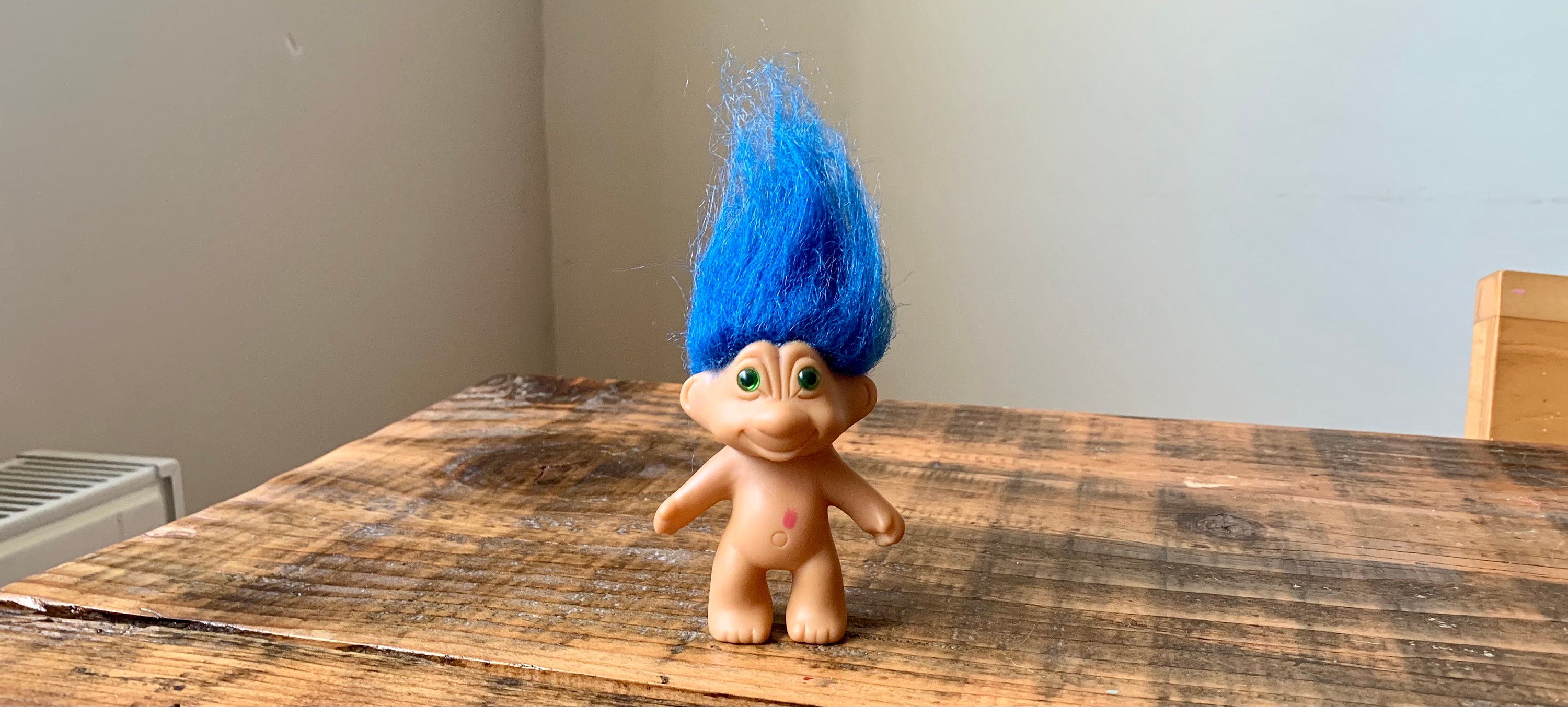 Vintage 1992 Ace Novelty Blue Hair Troll Doll - wide 5