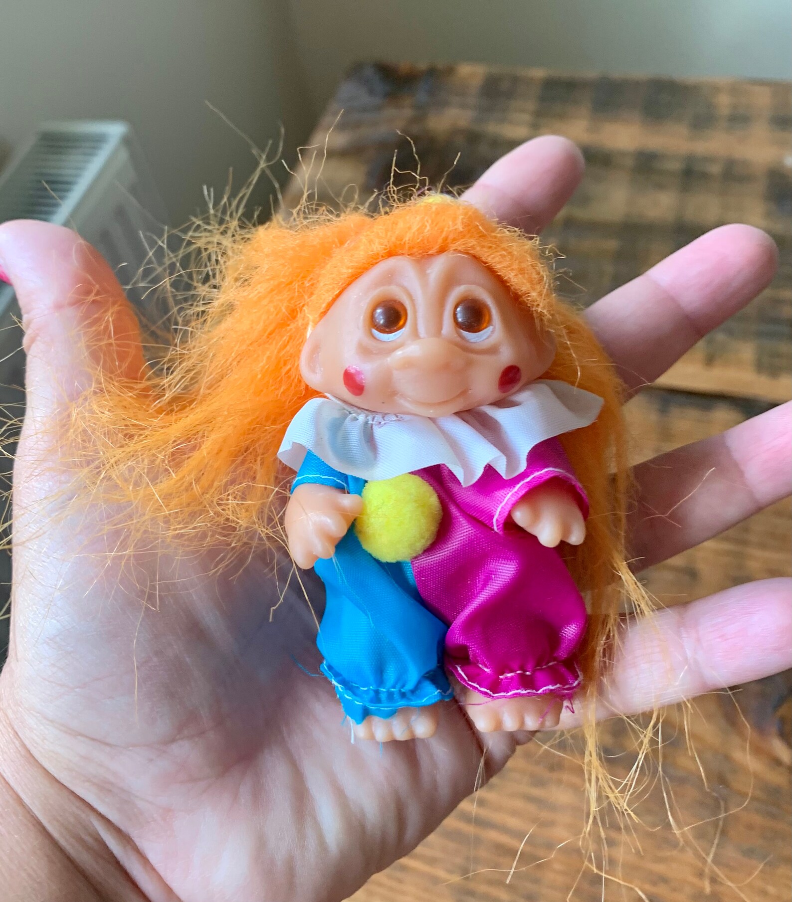 Vintage 1986 Dam Orange Hair Troll Clown Doll Figure - Etsy