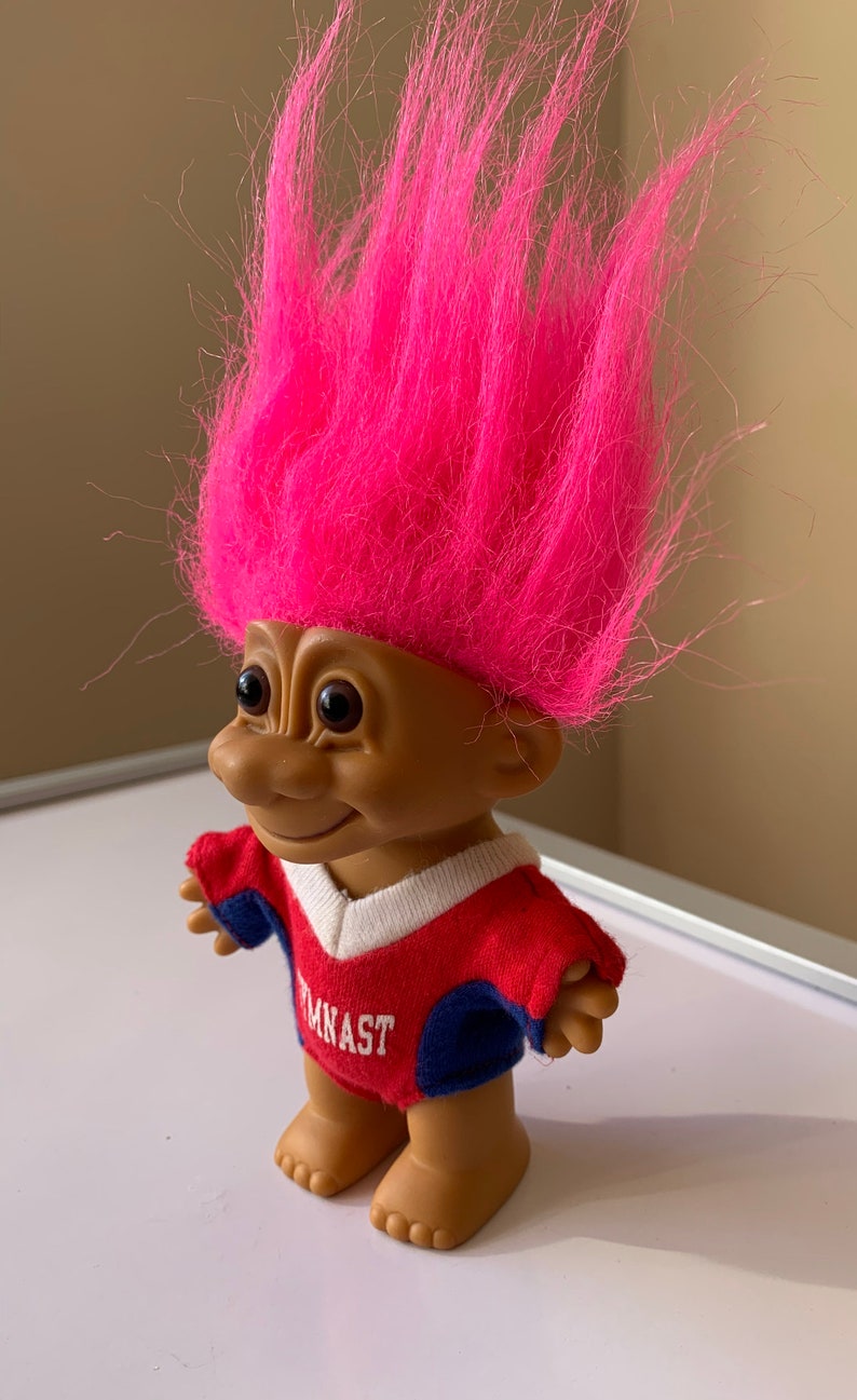 Vintage 1980s 1990s Pink Hair Russ Troll Doll Figure Etsy