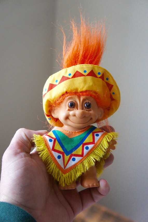 Vintage 1980s 1990s Russ Red Hair Troll Mexican With - Etsy