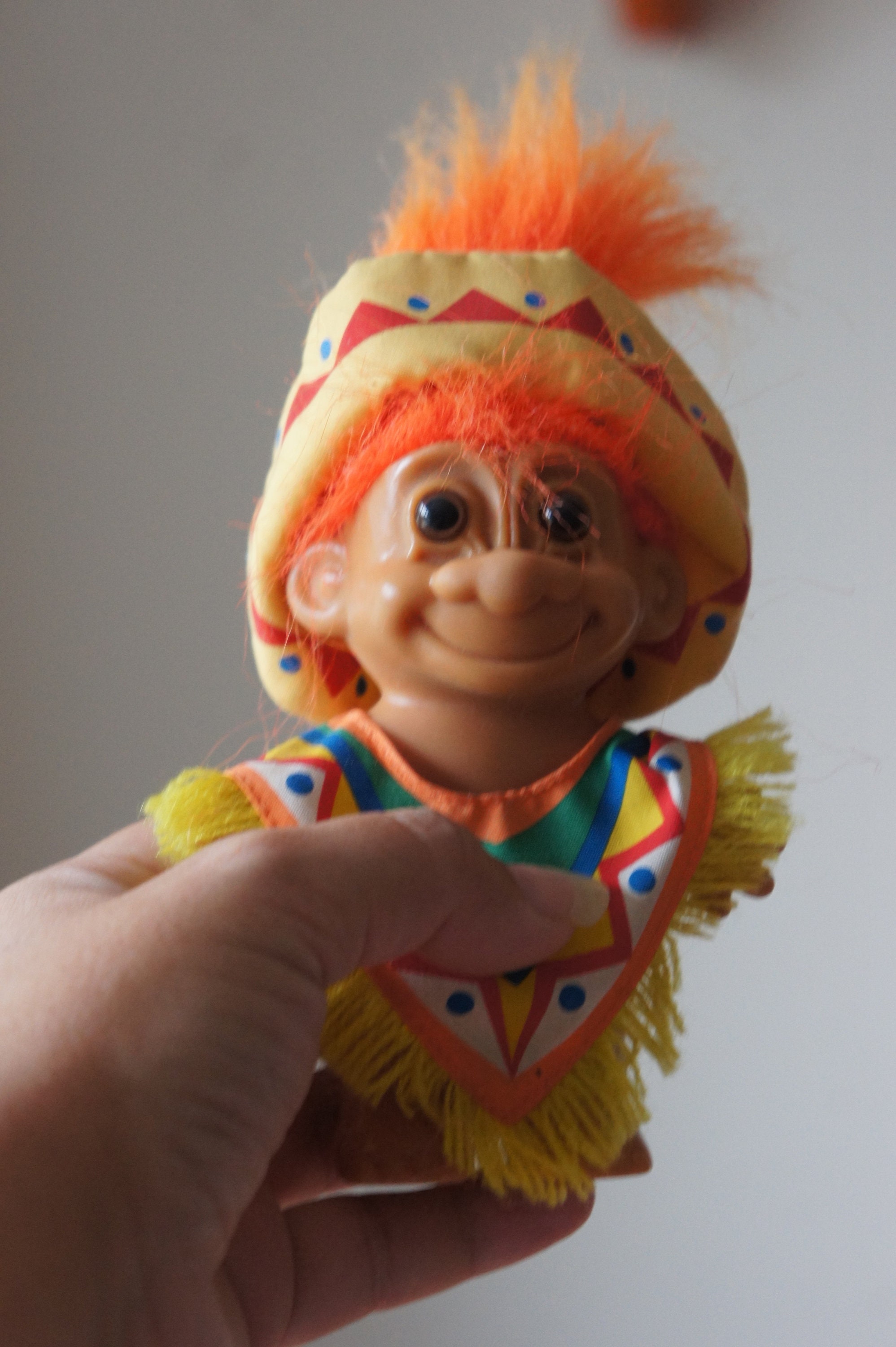 Vintage 1980s 1990s Russ Orange Hair Troll Mexican With - Etsy Norway
