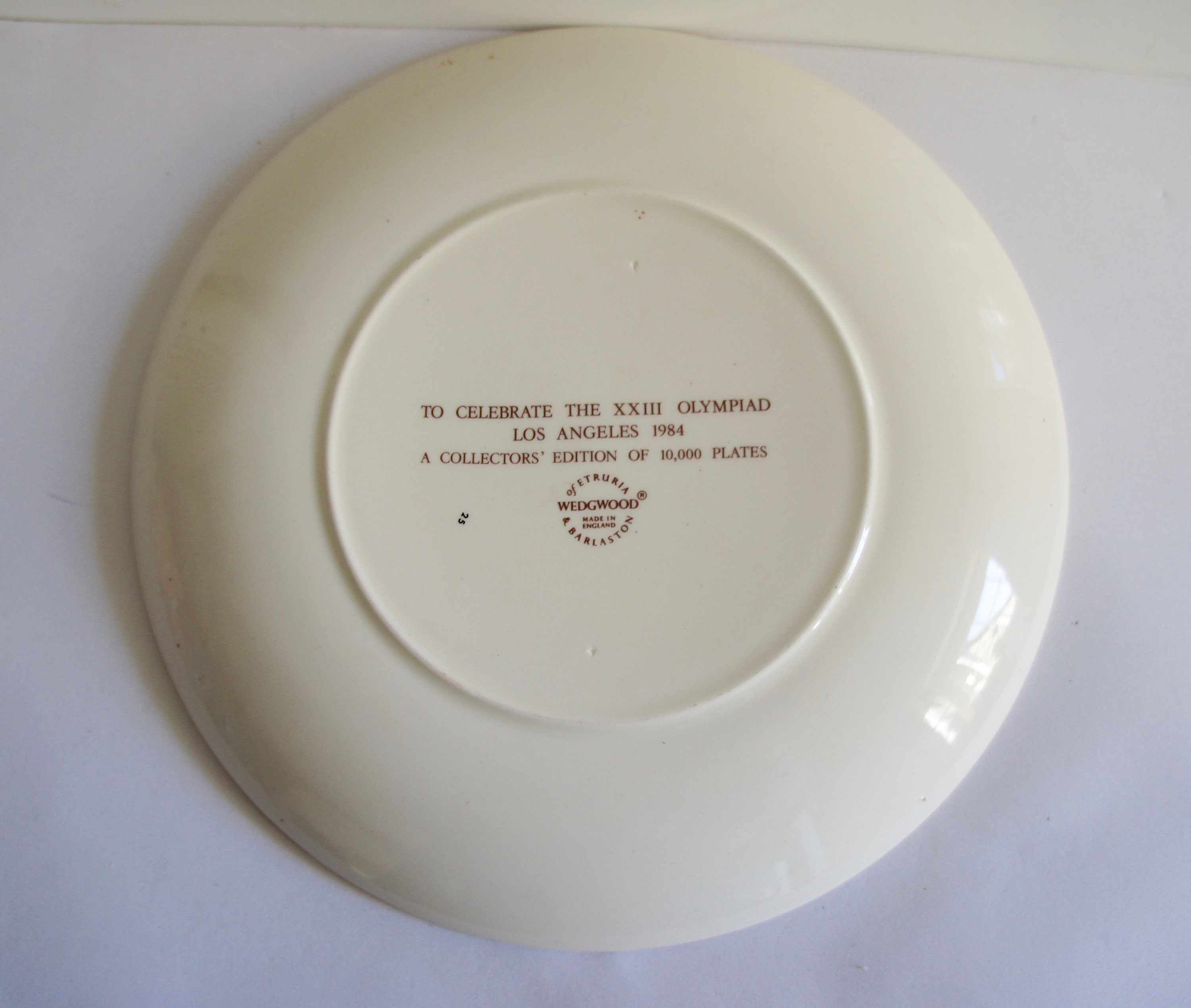 Olympiad Wedgwood Collectible Olympic Games Los Angeles Depicting 1984 Olympics USA Gift XXIII The Commemorative Vintage Plate