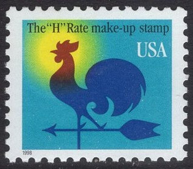 25 WEATHER VANE ROOSTER Fresh Bright Unused Usa Postage Etsy
