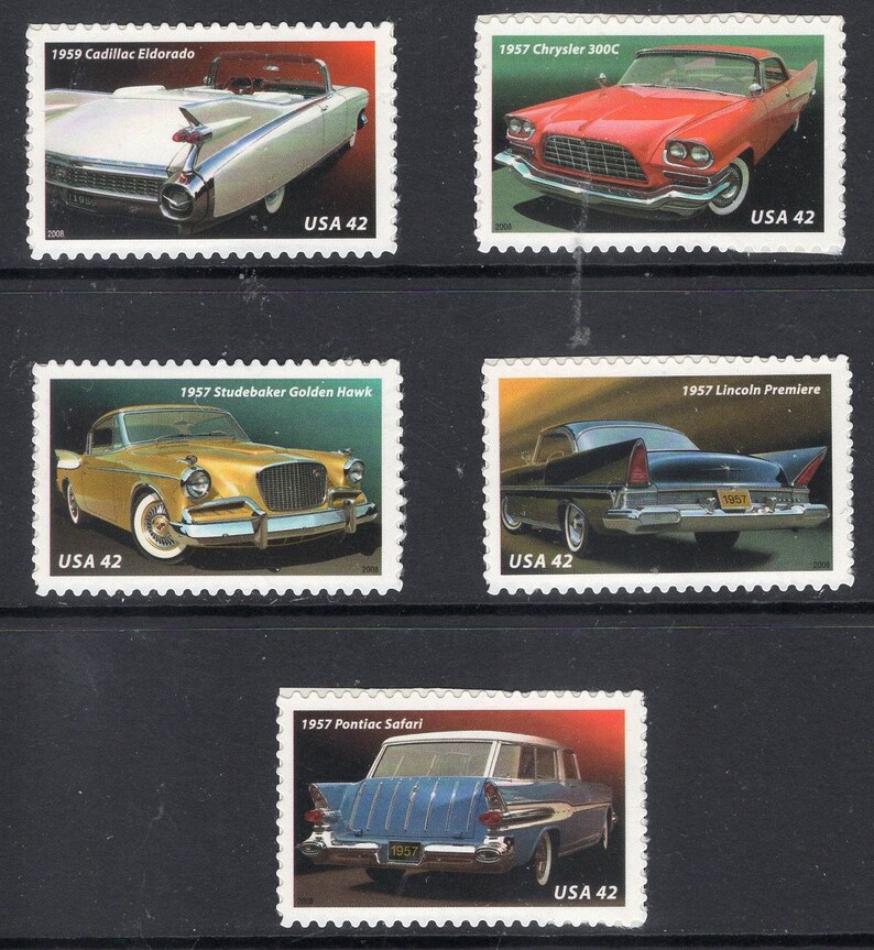 10 1950's AUTOMOBILES CARS Cadillac Studebaker Hawk Pontiac Lincoln