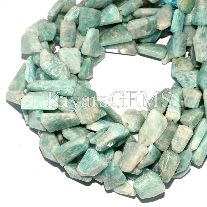 Nuggets Stone Natural Amazonite Nuggets Stone 10.2x13-10.2x22mm Smooth Nuggets AAA Quality Amazonite Gemstone Sky Blue Amazonite