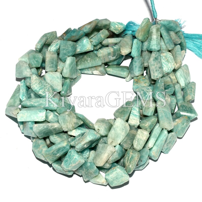 Nuggets Stone Natural Amazonite Nuggets Stone 10.2x13-10.2x22mm Smooth Nuggets AAA Quality Amazonite Gemstone Sky Blue Amazonite