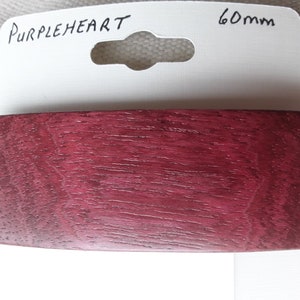 Purpleheart wood Hair Barrette with French Clip, available in various sizes