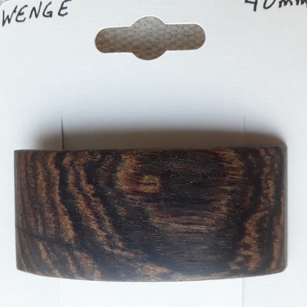 Wenge wood Hair Barrette with French Clip, available in various sizes