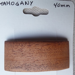 African Mahogany Hair Barrette with French Clip available in various sizes
