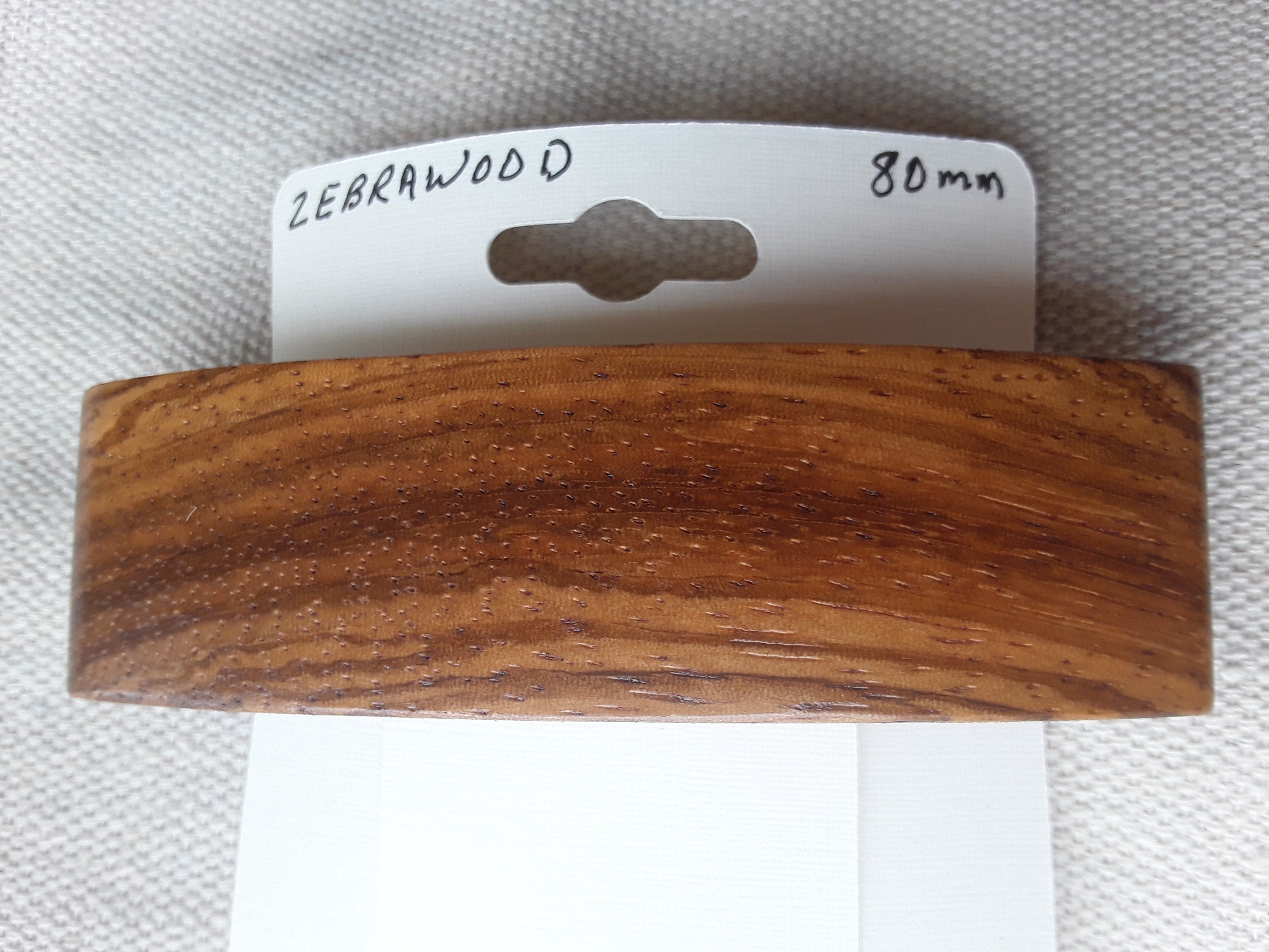 Zebrawood Hair Barrette with French Clip, available in various sizes