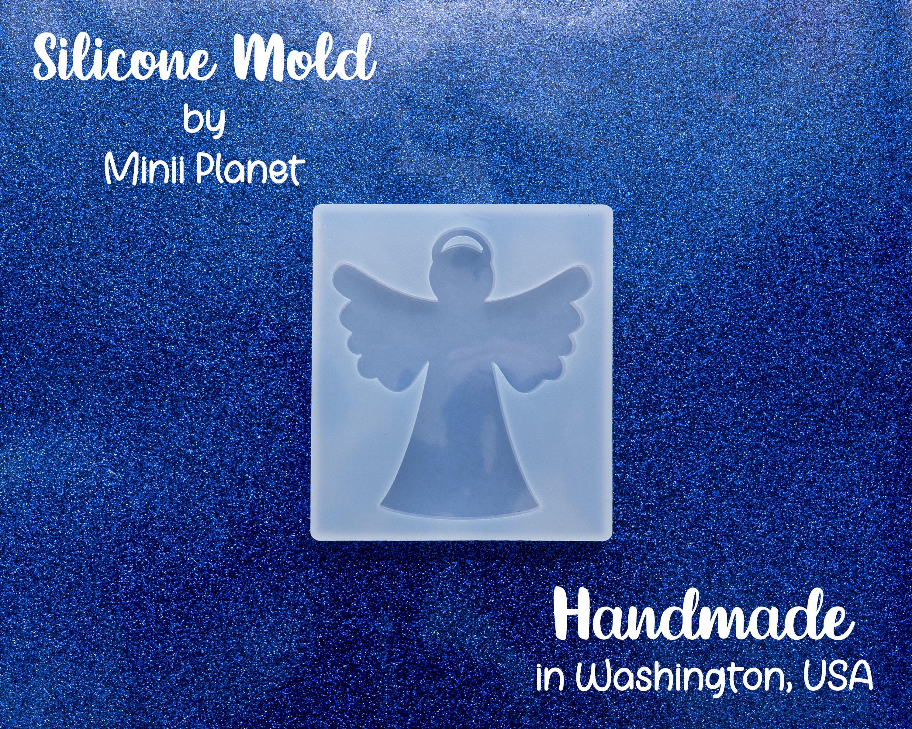 Angel and flowers silicone mold for hand made soap and crafts L145 -  Silicone Molds Wholesale & Retail - Fondant, Soap, Candy, DIY Cake Molds