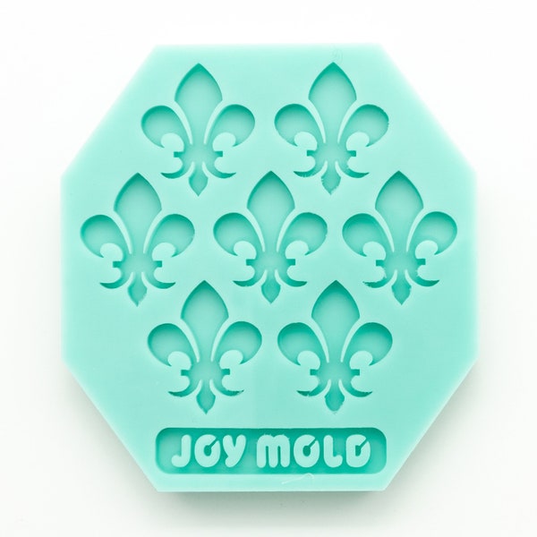 1 "x 0,85" 3 mm di profondità Fleur-de-lis Stampo in silicone Stampo per orecchino Stampo lucido