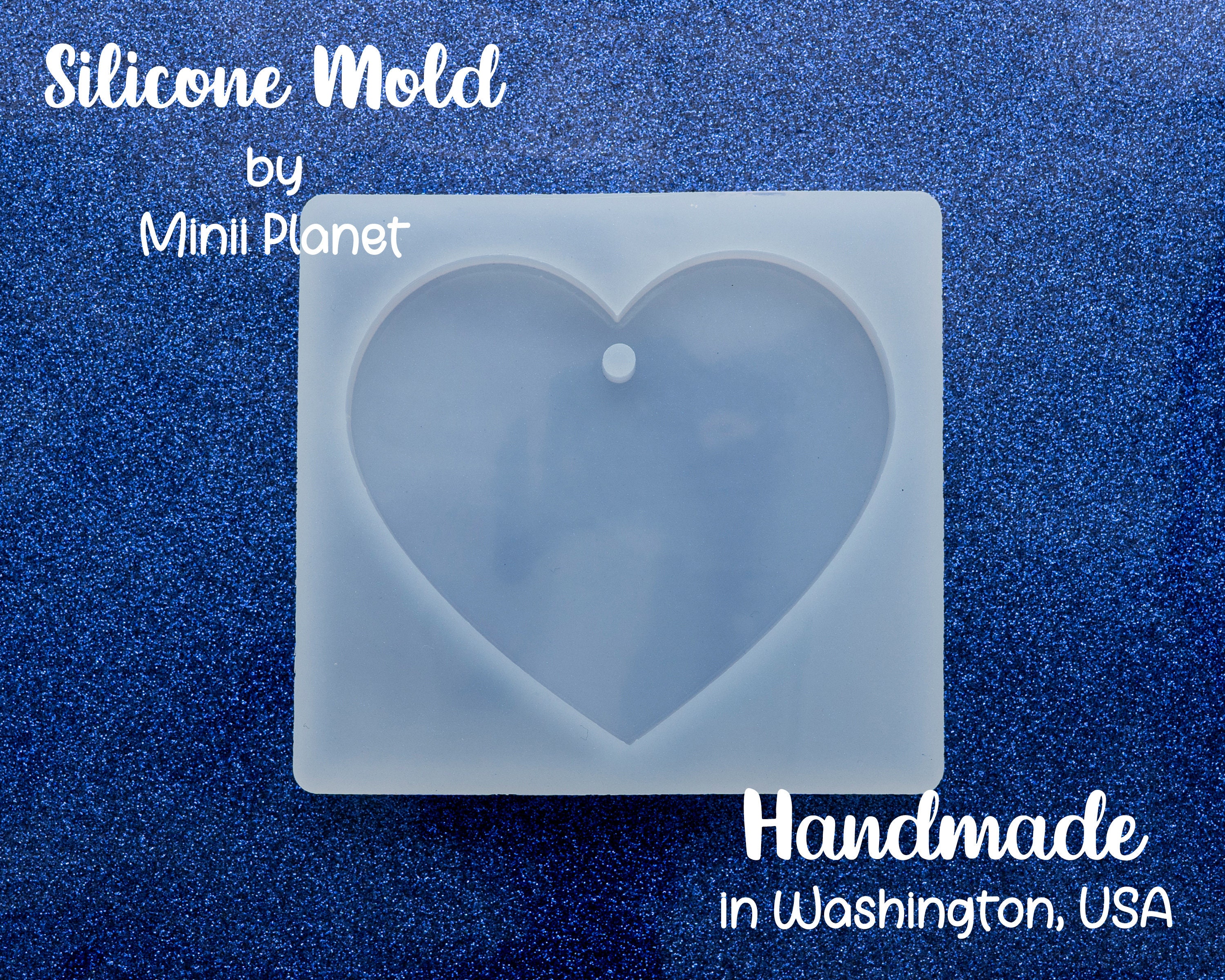 Love Heart Resin Mold, Love Resin Silicone Mould, Transparent