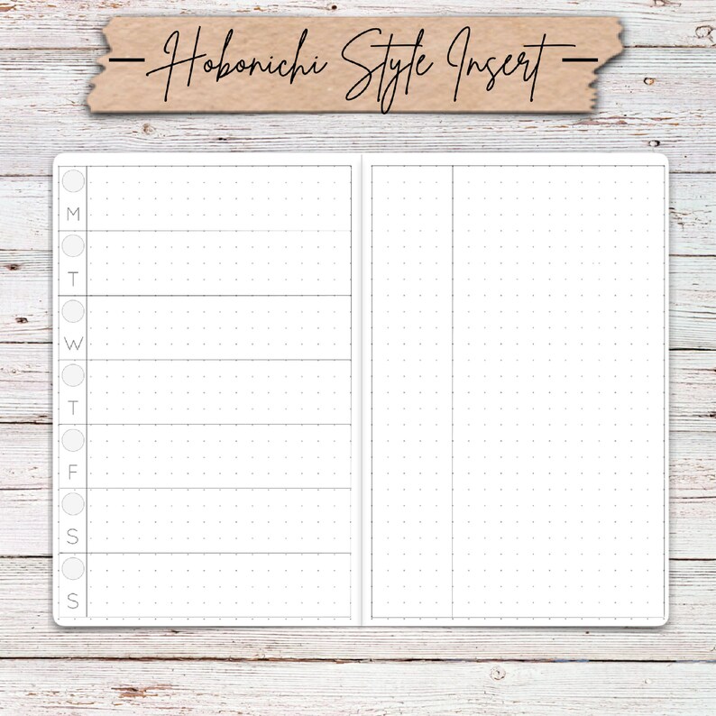 HOBONICHI STYLE Digital Insert - Etsy