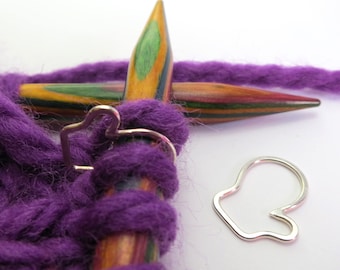 Pair of Mittens - Sterling Silver Stitch Markers - Snag Free - Gift for Knitter
