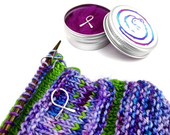 Loop Stitch Markers for Knitting and Crochet - Sterling Silver