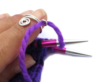 Cosmos Yarn Guide Ring - Crochet / Knitting Tension Ring - 935 Sterling Silver Gold Fill
