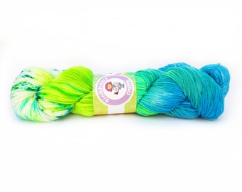 Bright Morning Dew - DK Superwash Merino Wool - Hand Dyed Yarn - 100g Skein