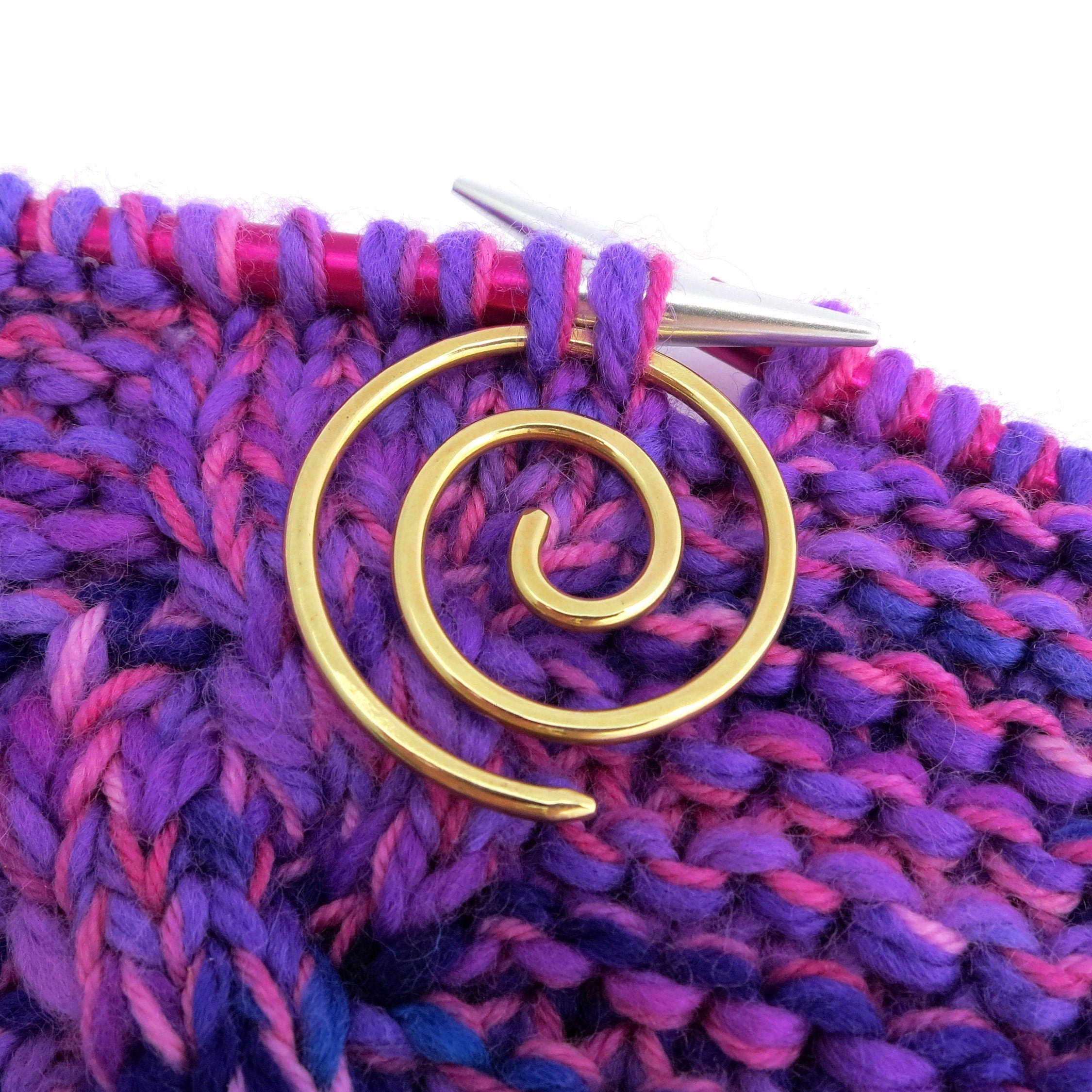 Spiral Cable Knitting Needle, Cable Needle/Shawl Pin, Bent Tapestry Needles  for Yarn Sewing Knitting,Small Spiral Cable Needle Stitch Holders Gift for  Knitter 