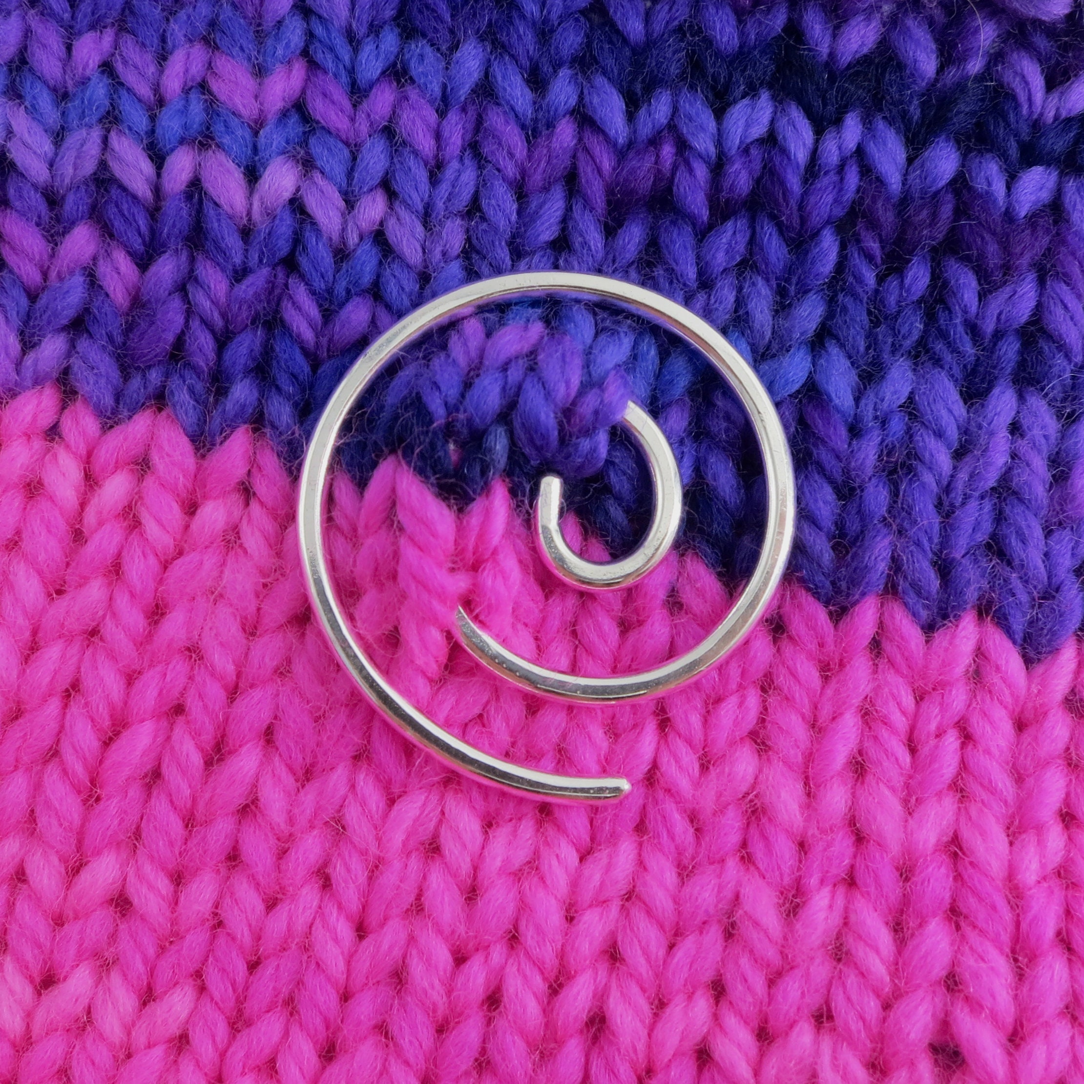 Spiral Cable Needle / Shawl Pin Sterling Silver Knitting - Etsy