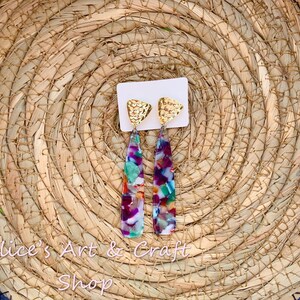 Sea Shell Resin Colorful Earrings - Multiple can choose