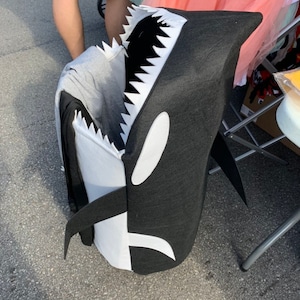 Killer Whale Style Felt Storage / Laundry Bag/ Toy Storage , case, box shark