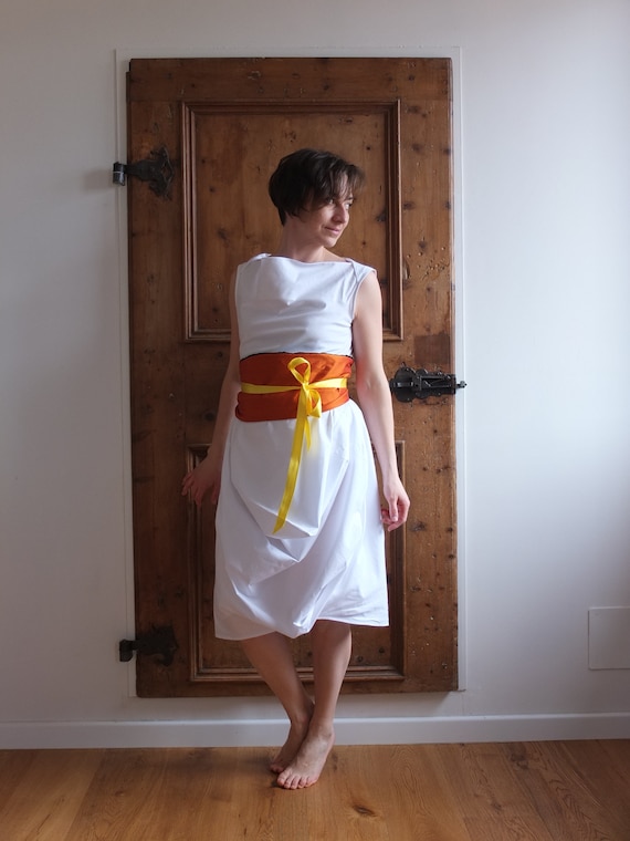 white ceremonial dress