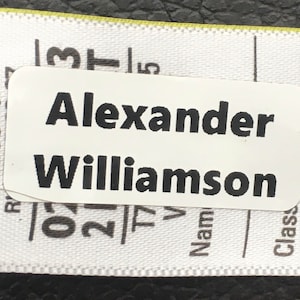 Personalised stick on school uniform care home name labels tags for clothes & belongings