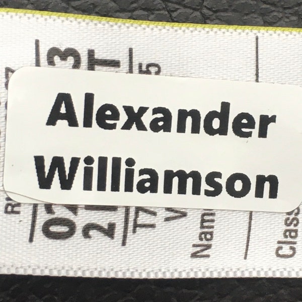Personalised stick on school uniform care home name labels tags for clothes & belongings