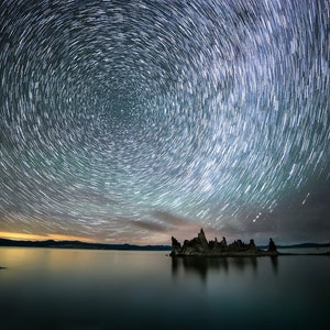 Mono Lake Tufas Under Polaris Star Trails