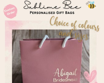 Custom Wedding Party Gift Bags: Personalized Mirror Decal