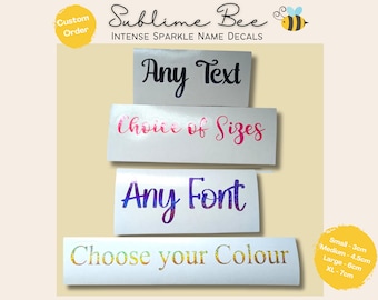 Custom Sparkle Vinyl Name Decals: Personalized Glitter Stickers