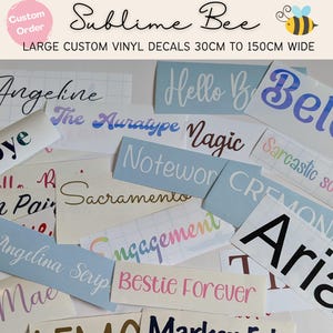 Custom Vinyl Decal – Personalised Quote or Design for Walls, Windows, Business & Event Signage (30cm - 150cm)