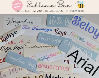 Custom Vinyl Decal: Personalised Quote, Business & Event Signage (30cm-150cm)
